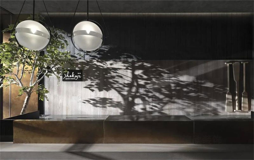 簡約風格日本料理鐵板燒餐廳裝修設計等候區 簡約風格日本料理鐵板燒餐廳裝修設計等候區