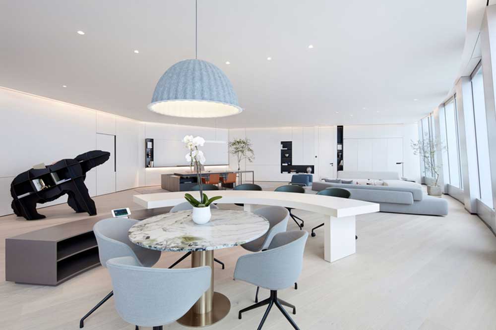 萬科濱海云中心極簡(jiǎn)風(fēng)格公司裝修設(shè)計(jì)案例多功能洽談區(qū)