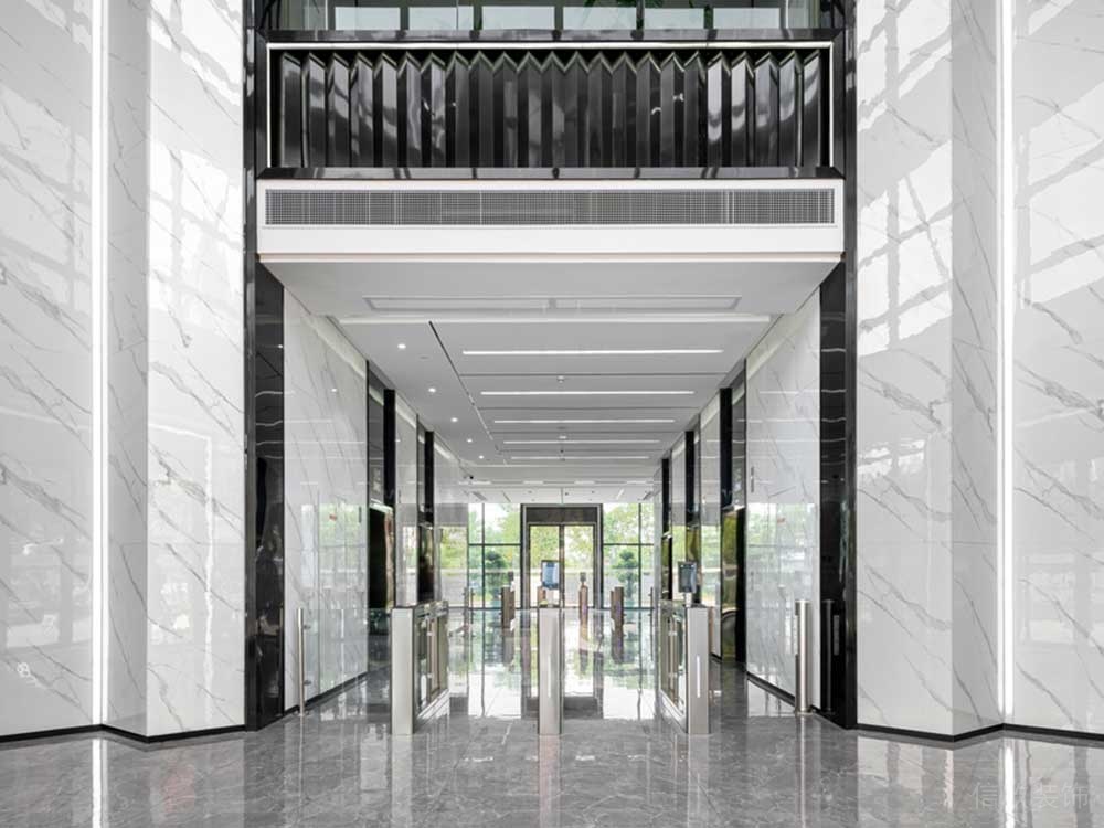 深圳羅湖區(qū)華潤大廈現(xiàn)代簡(jiǎn)約風(fēng)格辦公室設(shè)計(jì)案例灰色大理石地面