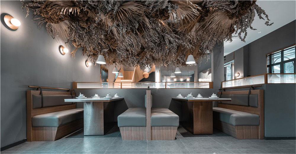 簡約風浙江特色菜連鎖餐廳深圳龍華店裝修設計卡座用餐區 簡約風浙江特色菜連鎖餐廳深圳龍華店裝修設計卡座用餐區