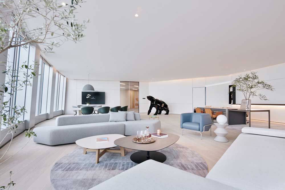 萬科濱海云中心極簡(jiǎn)風(fēng)格公司裝修設(shè)計(jì)案例天花