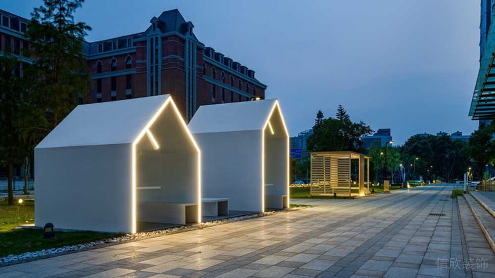 深圳羅湖區(qū)華潤大廈現(xiàn)代簡(jiǎn)約風(fēng)格辦公室設(shè)計(jì)案例戶外特色洽談區(qū)