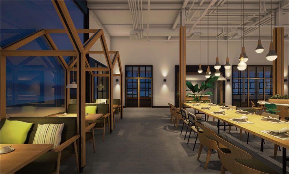 深圳南山工業風餐飲店裝修設計卡座 深圳南山工業風餐飲店裝修設計卡座