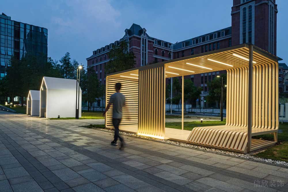 深圳羅湖區(qū)華潤大廈現(xiàn)代簡(jiǎn)約風(fēng)格辦公室設(shè)計(jì)案例戶外休閑區(qū)