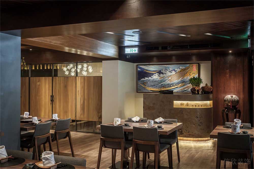 深圳寶安簡(jiǎn)約風(fēng)中餐廳裝修設(shè)計(jì)案例前臺(tái)