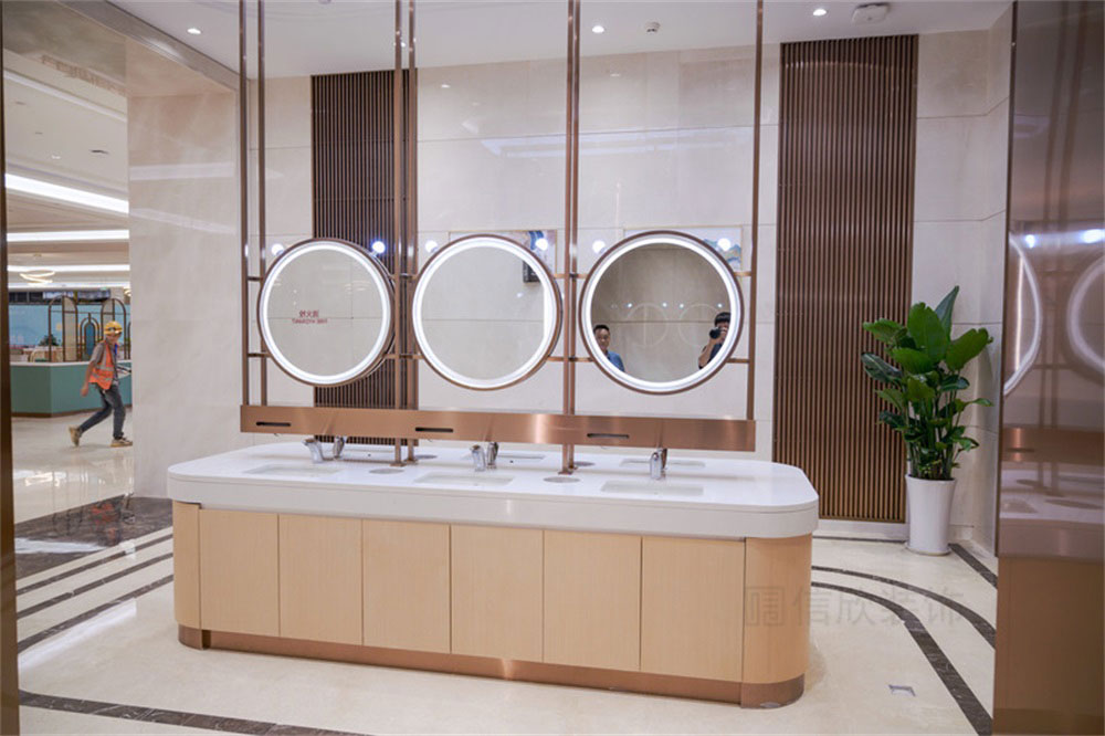 深圳龍華公司輕奢風員工餐廳裝修設計衛生間 深圳龍華公司輕奢風員工餐廳裝修設計衛生間