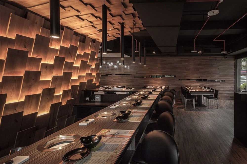 深圳鹽田現代簡約風格火鍋店裝修設計天花 深圳鹽田現代簡約風格火鍋店裝修設計天花