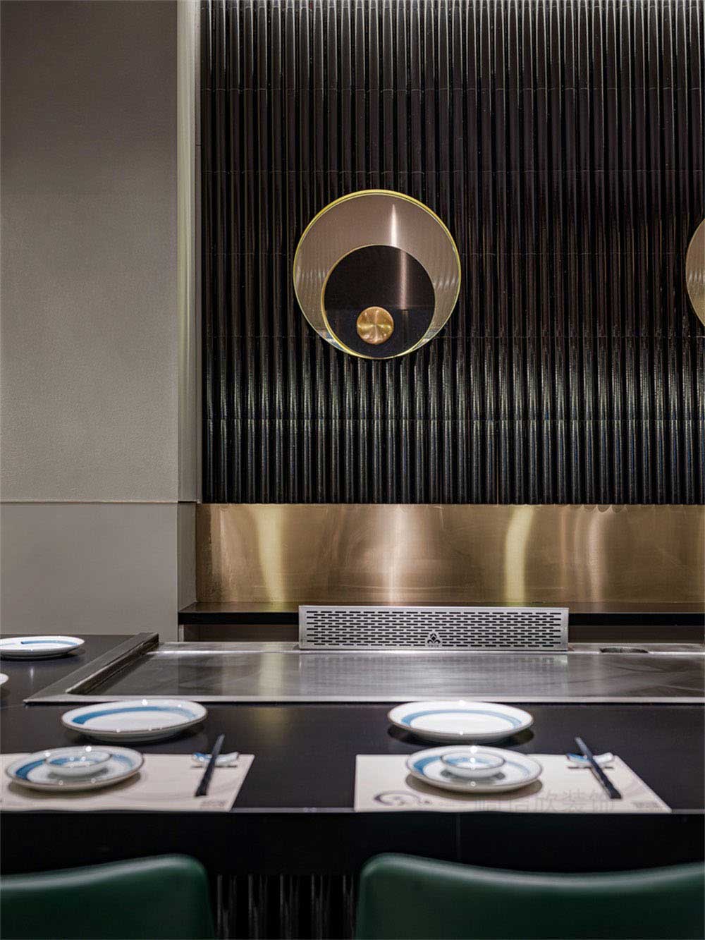 深圳寶安輕奢風(fēng)格鐵板燒餐廳裝修設(shè)計(jì)元素概念