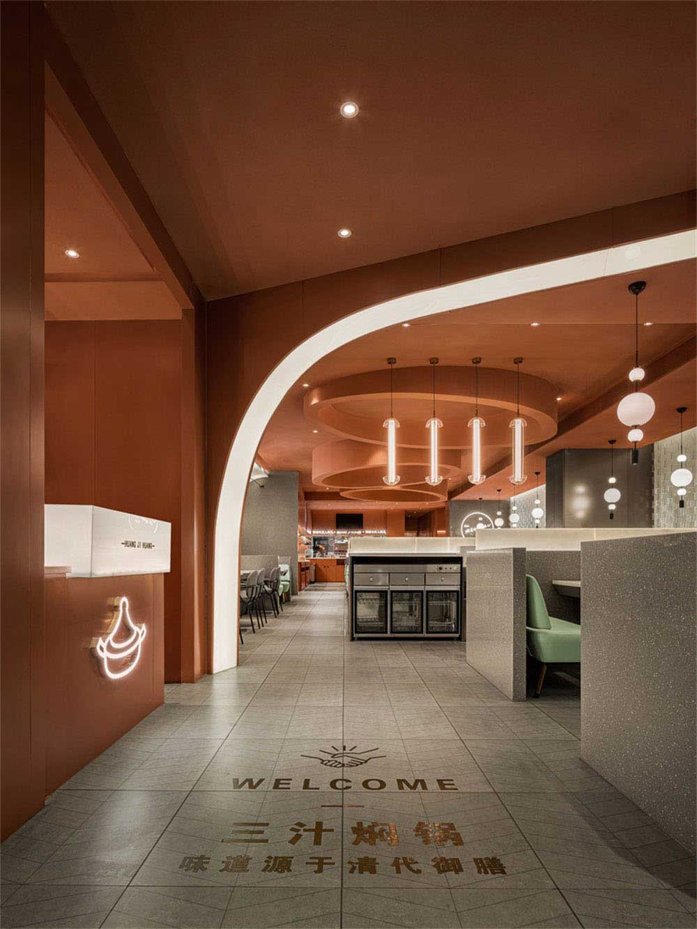 龍崗黃記煌現(xiàn)代風格餐飲連鎖店裝修設計氛圍調(diào)性