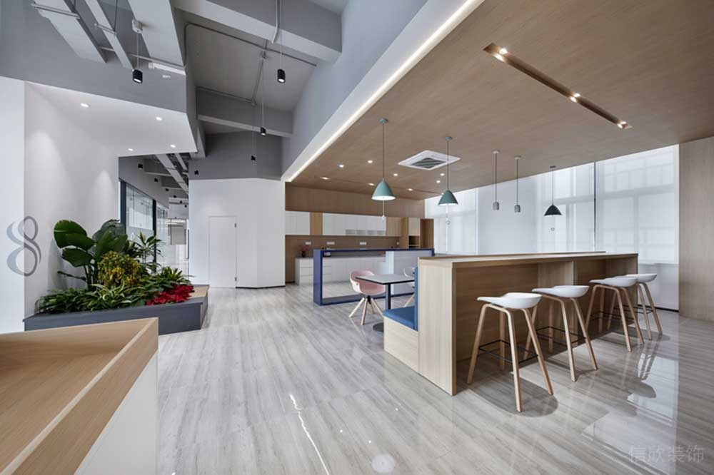 寶安區朗峻廣場現代簡約風格辦公室裝修設計吧臺休閑區 寶安區朗峻廣場現代簡約風格辦公室裝修設計吧臺休閑區