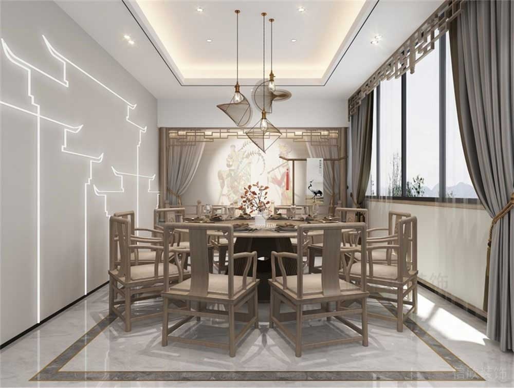 深圳新中式餐飲店裝修設計家庭團體包間