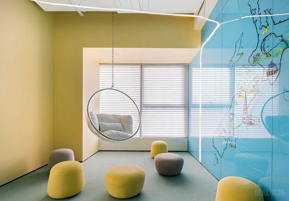 北歐風(fēng)格辦公場(chǎng)所休息室設(shè)計(jì)裝修圖