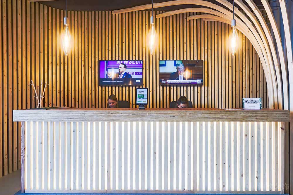 北歐風(fēng)格辦公空間前臺(tái)服務(wù)區(qū)設(shè)計(jì)裝修圖