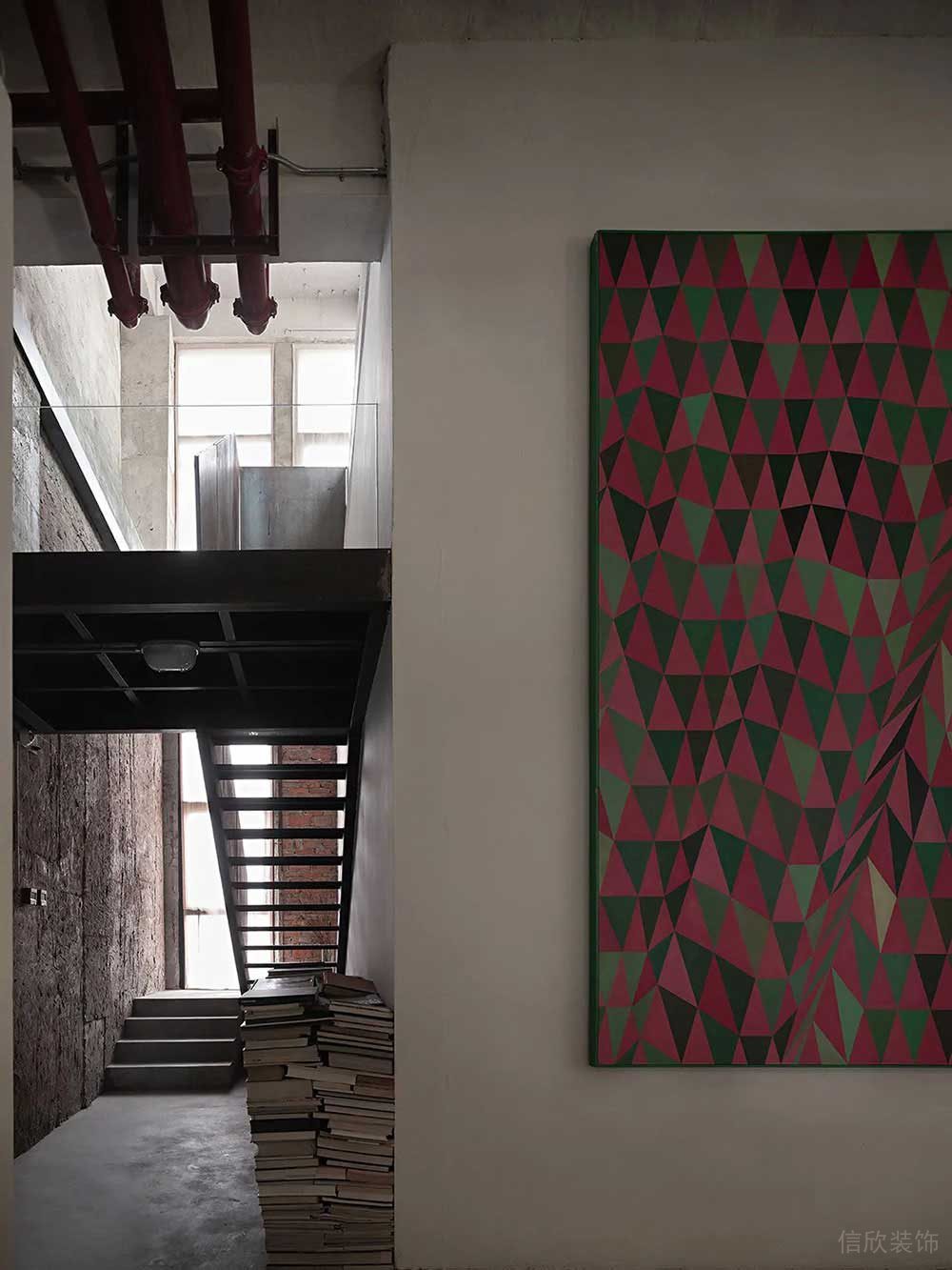 工業(yè)風(fēng)商務(wù)辦公場所過廊設(shè)計裝修圖