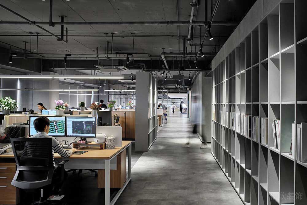 工業(yè)風(fēng)商務(wù)辦公空間辦公大廳設(shè)計案例裝修圖