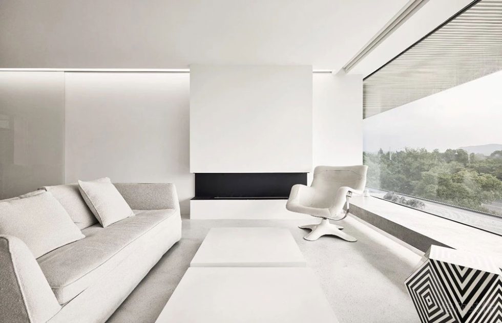 極簡風格商務辦公場所會客接待區(qū)設計裝修圖