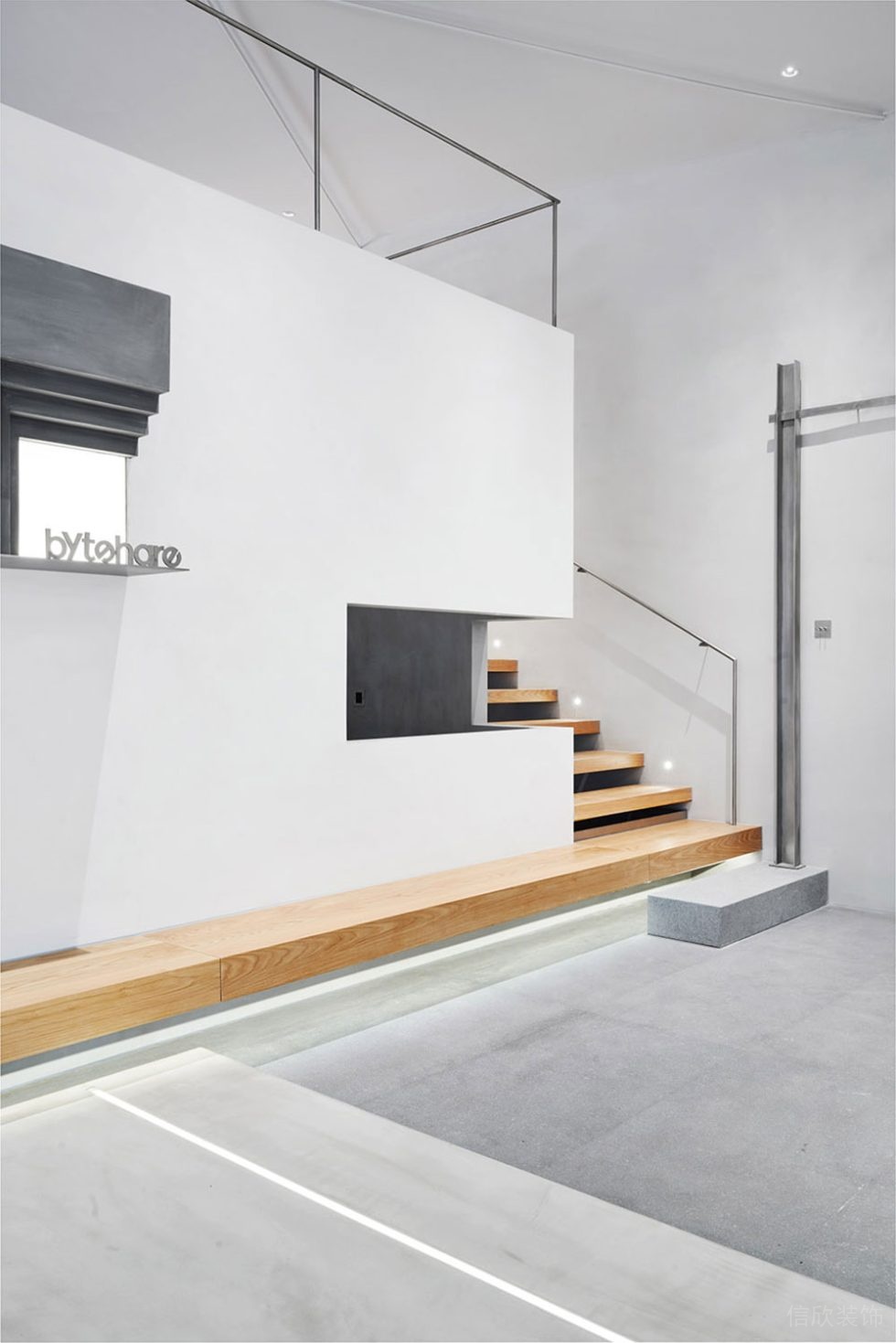 簡約風(fēng)格商務(wù)辦公空間樓梯過道設(shè)計裝修圖