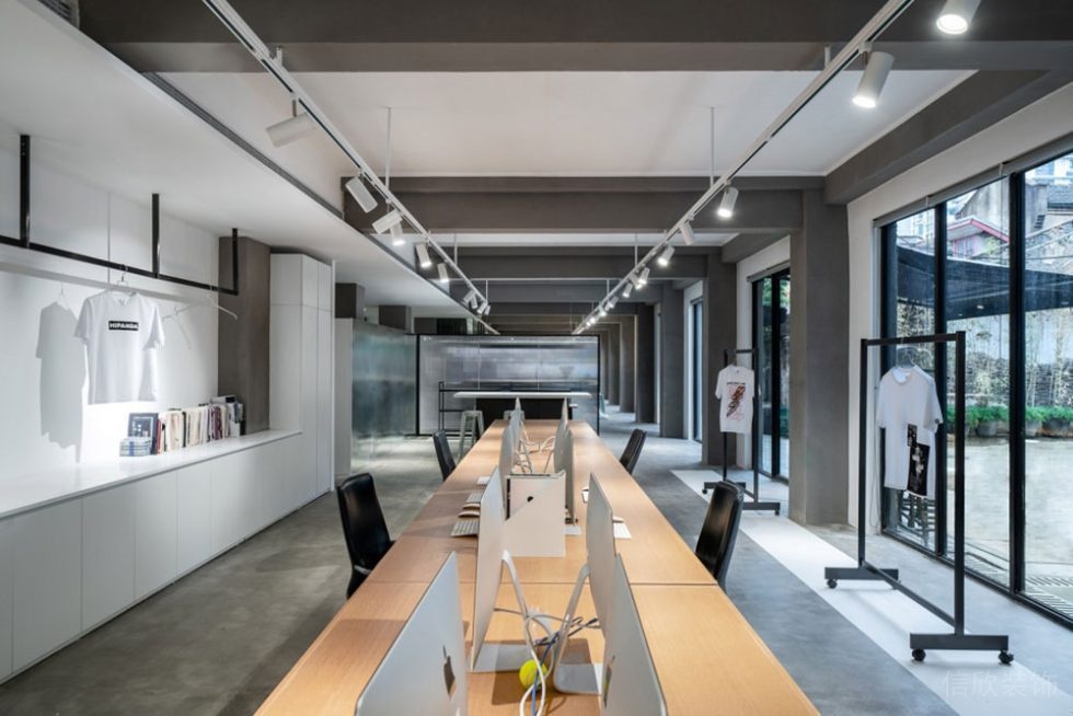 簡約工業風商務辦公室辦公區設計裝修圖