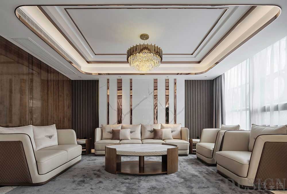 輕奢風(fēng)格辦公場所案例貴賓接待室設(shè)計裝修圖