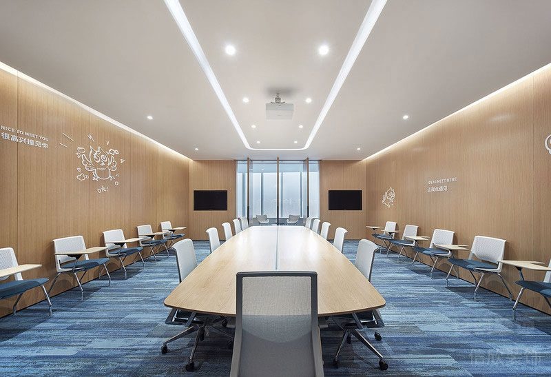 現(xiàn)代北歐風辦公場所會議室效果圖