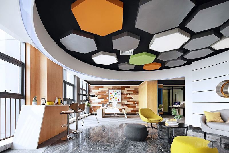 現(xiàn)代北歐風辦公室休閑用餐區(qū)裝修圖