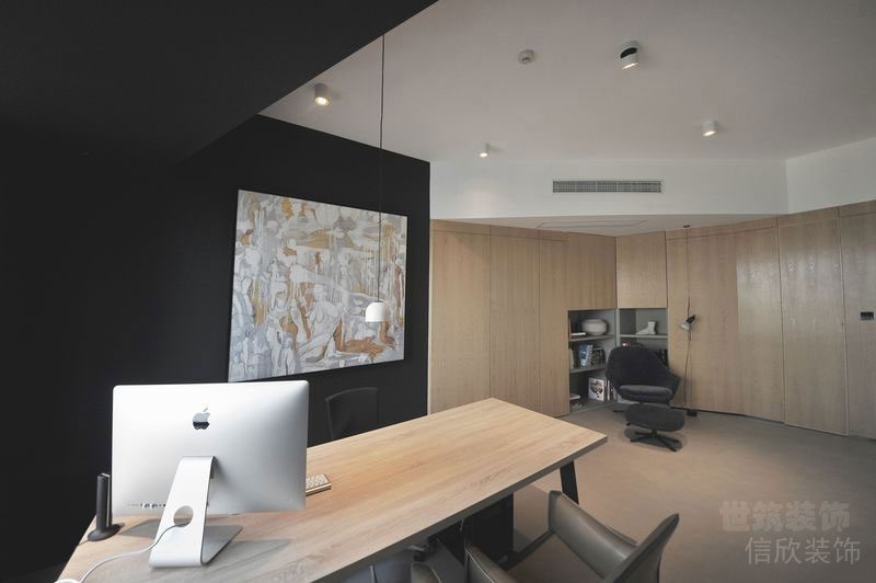 現(xiàn)代北歐風辦公室主管辦公空間裝修圖