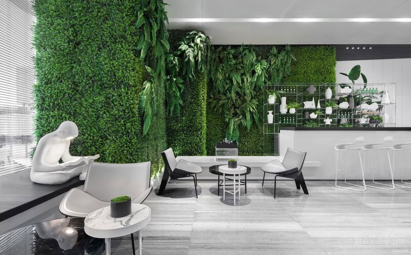 現(xiàn)代北歐風格辦公室茶水休閑區(qū)裝修圖