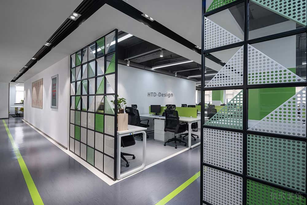 現(xiàn)代風(fēng)格商務(wù)辦公室過(guò)道設(shè)計(jì)案例裝修圖