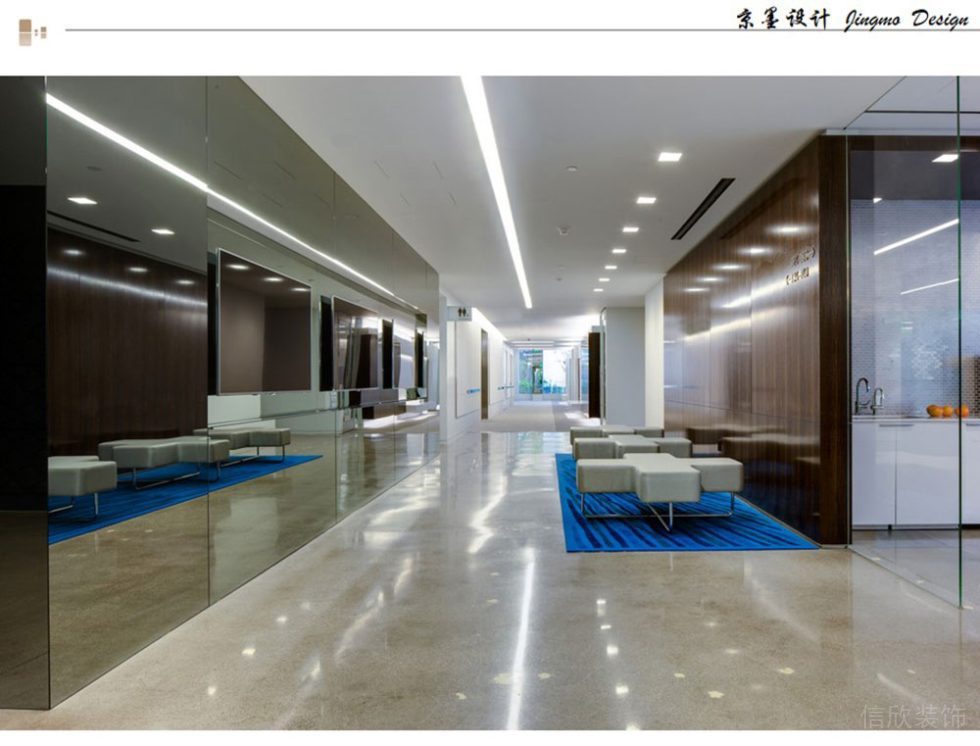 現(xiàn)代風(fēng)格商務(wù)辦公室過(guò)廊休閑區(qū)設(shè)計(jì)裝修圖