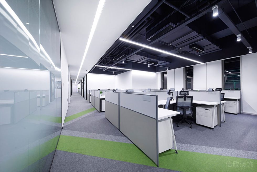 現代工業風辦公空間工作區設計裝修圖