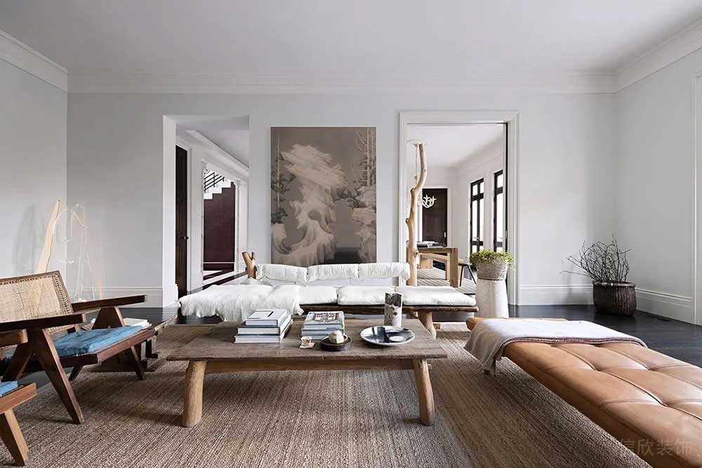 新中式風(fēng)格別墅私宅休閑會客廳裝修圖