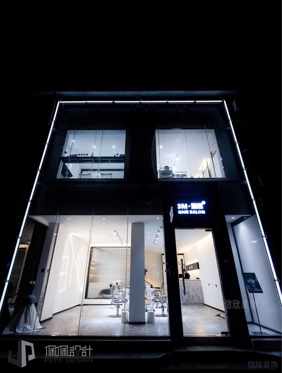 深圳時尚造型工作室外立面裝修設(shè)計