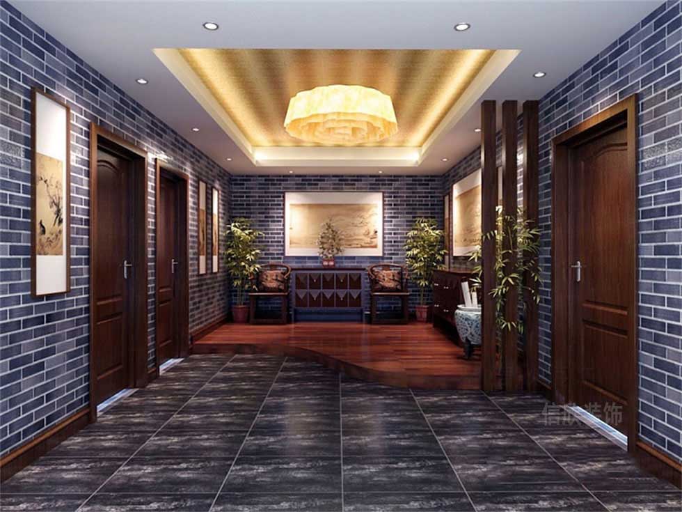 中式古玩字畫展廳洽談區裝修設計 中式古玩字畫展廳洽談區裝修設計