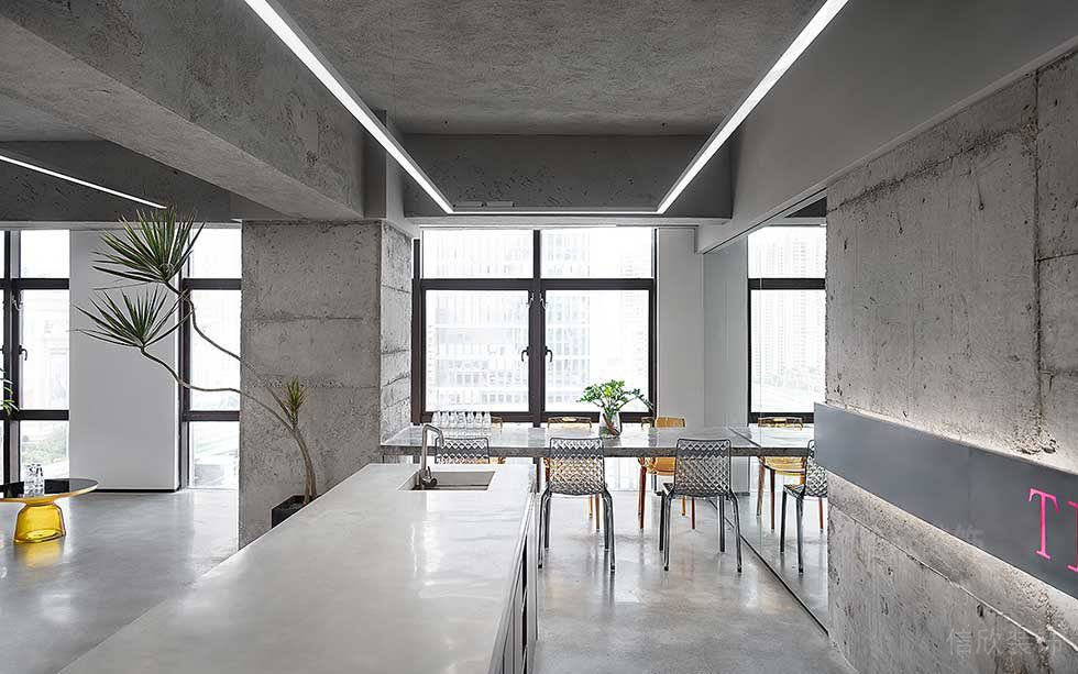 現代工業風理發店美發區裝修設計 現代工業風理發店美發區裝修設計