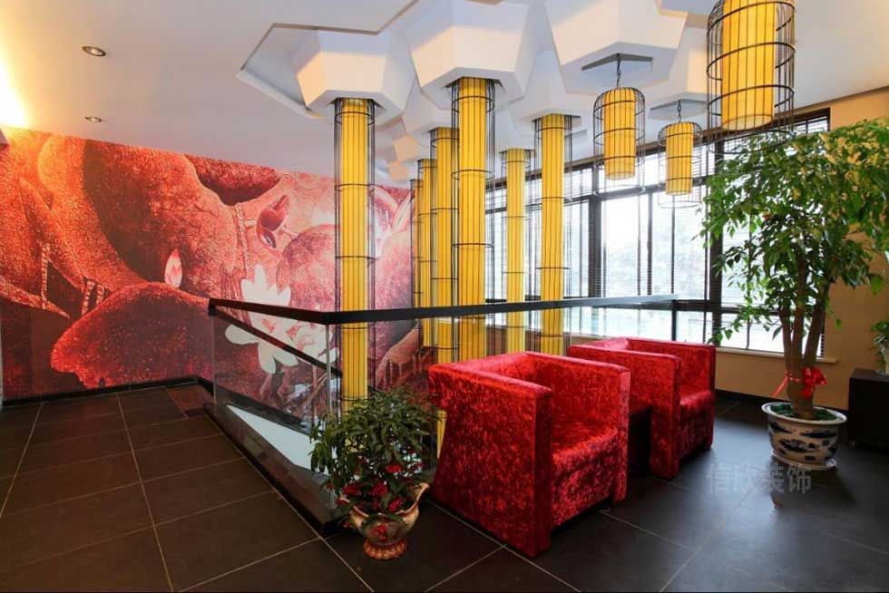 深圳養生館二樓樓梯裝修設計 深圳養生館二樓樓梯裝修設計