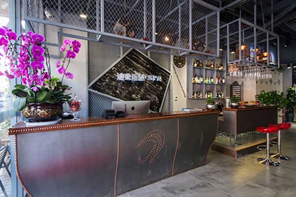 深圳福田美容美發(fā)養(yǎng)生店前臺(tái)裝修