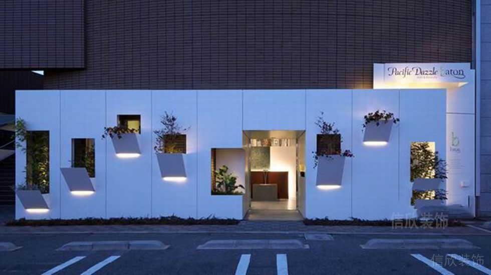 簡約風格美發店外立面 簡約風格美發店外立面