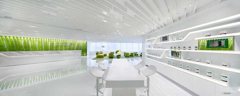 深圳醫(yī)學美容中心大廳裝修設計