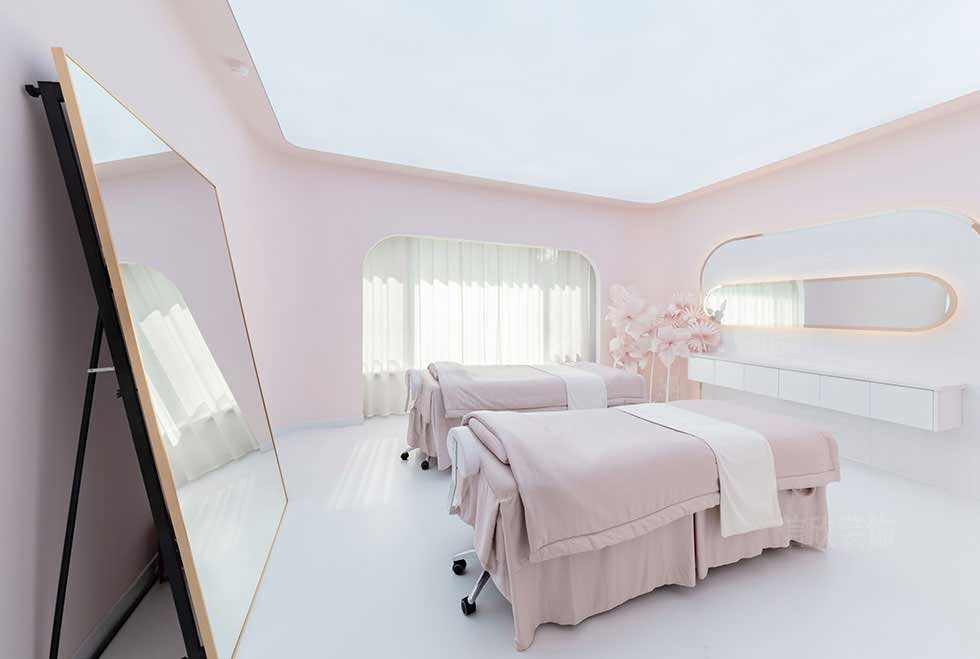 深圳羅湖美容美發(fā)護膚中心雙人美容間裝修設計