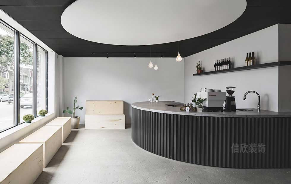 黑色的小理發(fā)店吧臺(tái)裝修 黑色的小理發(fā)店吧臺(tái)裝修