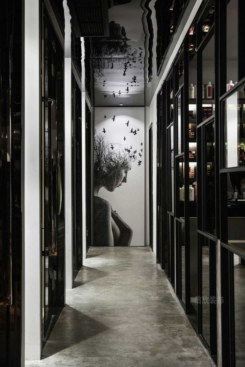 深圳羅湖大型美發(fā)店過道裝修設(shè)計(jì) 深圳羅湖大型美發(fā)店過道裝修設(shè)計(jì)