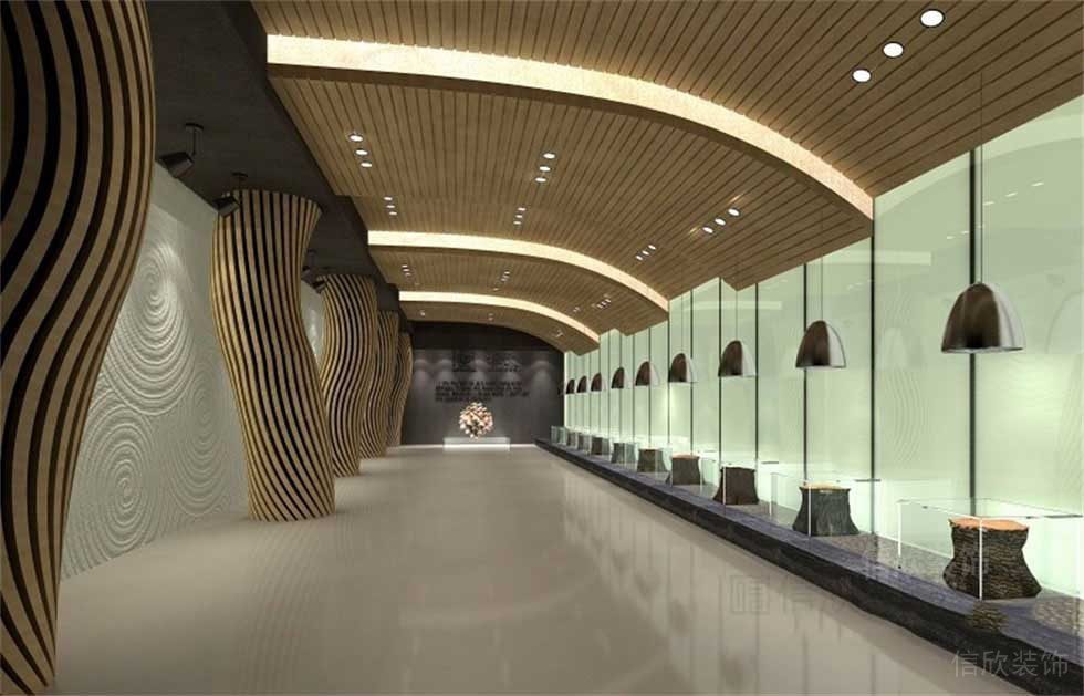 木業(yè)企業(yè)產(chǎn)品展廳木文化長廊裝修設(shè)計 木業(yè)企業(yè)產(chǎn)品展廳木文化長廊裝修設(shè)計