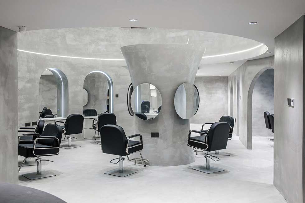 深圳南山高端美容美發店一層美發區裝修 深圳南山高端美容美發店一層美發區裝修