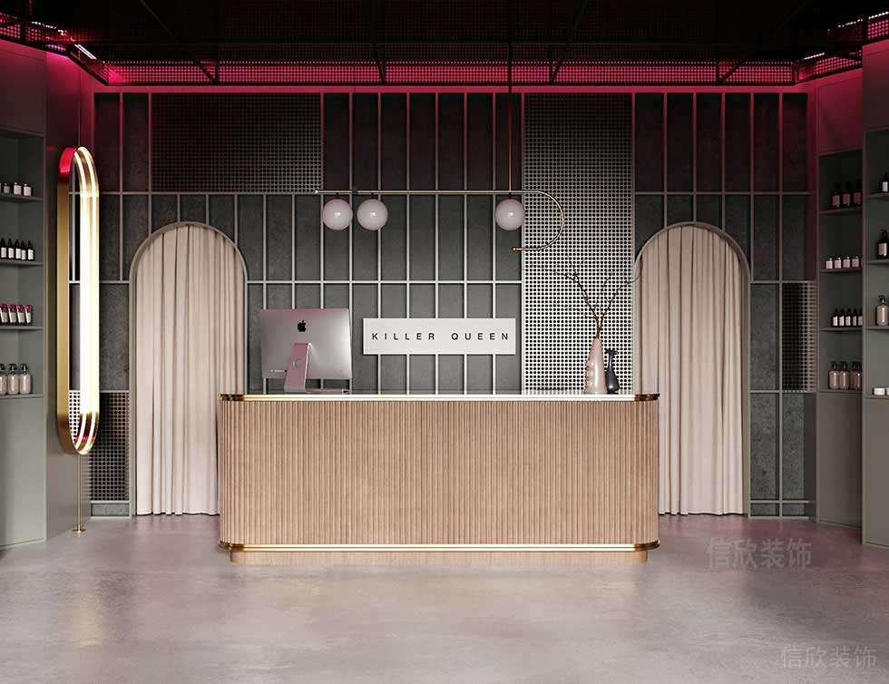 深圳龍崗北歐輕奢美發(fā)店前臺(tái)裝修設(shè)計(jì) 深圳龍崗北歐輕奢美發(fā)店前臺(tái)裝修設(shè)計(jì)
