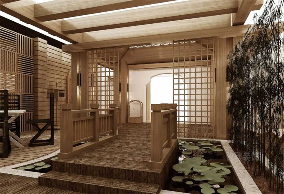 實木制品展廳大廳裝修設計 實木制品展廳大廳裝修設計