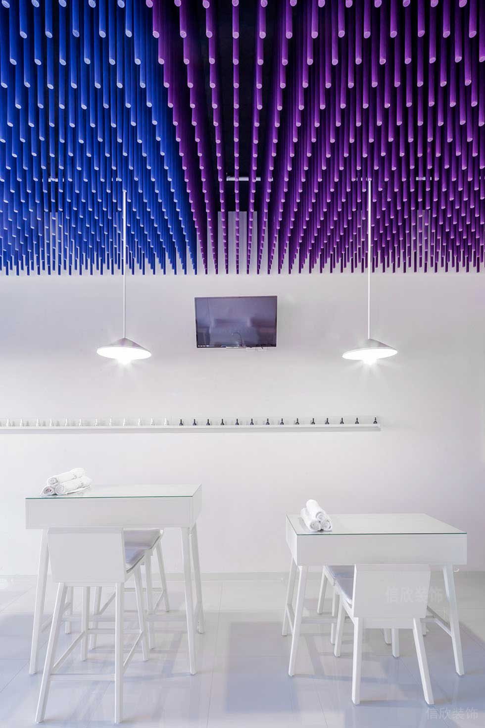 深圳南山美甲店天花裝修設(shè)計(jì)