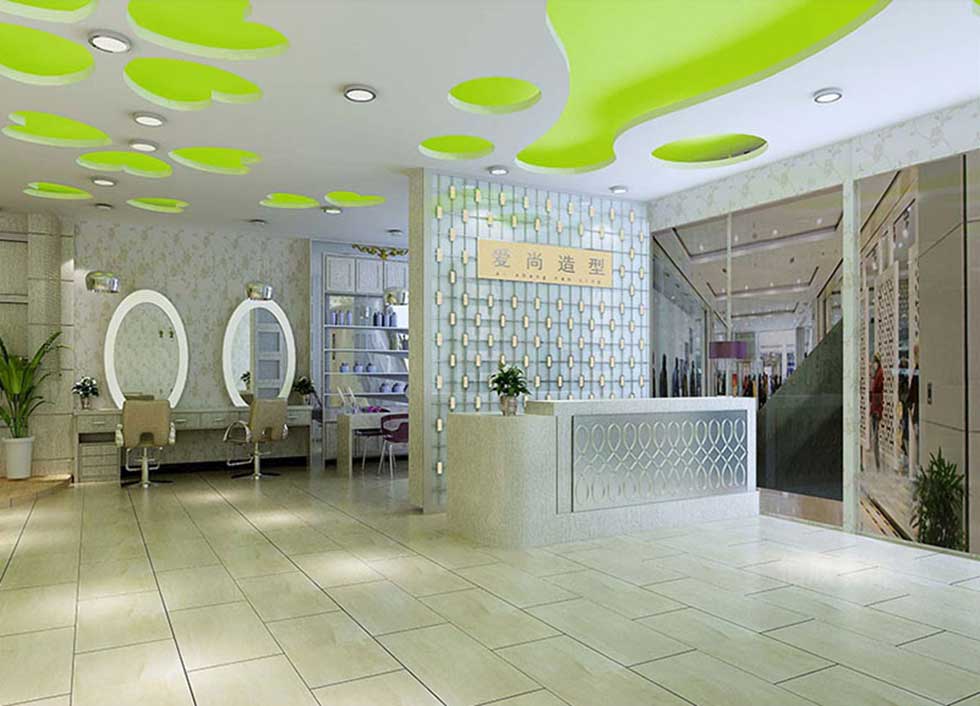 80平方美發店前臺裝修設計