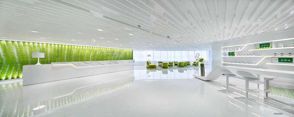 深圳醫(yī)學美容中心前臺裝修設計