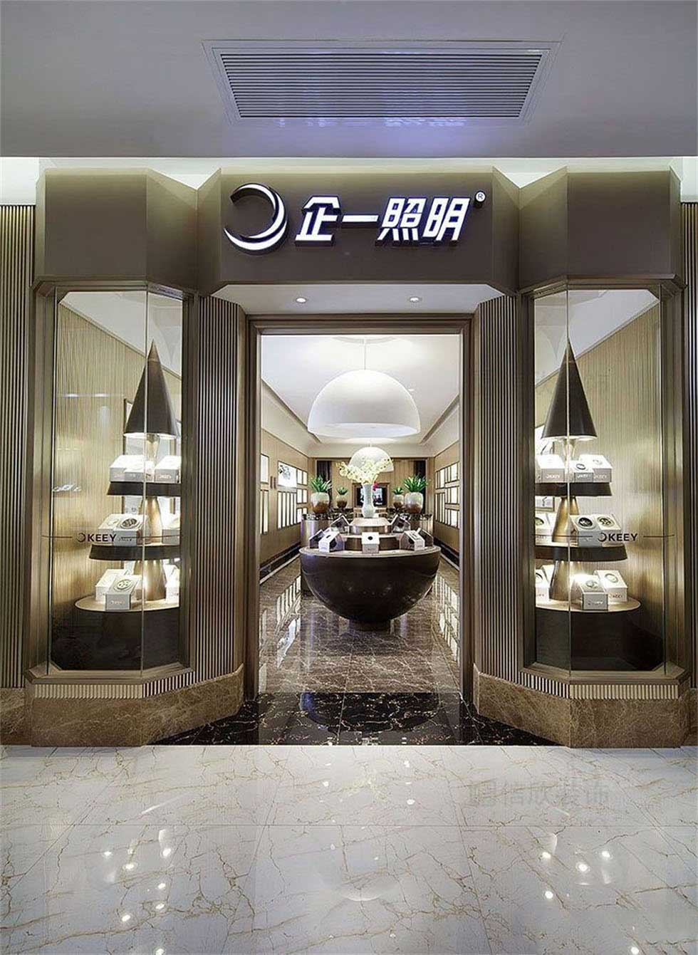 燈飾照明展廳門面裝修設計 燈飾照明展廳門面裝修設計