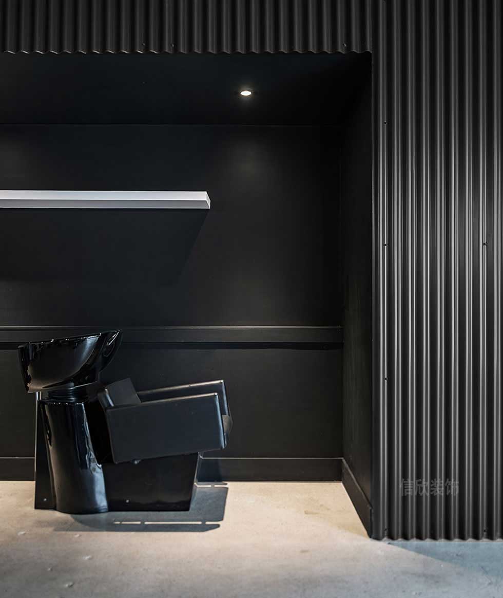 黑色的小理發(fā)店洗發(fā)區(qū)裝修 黑色的小理發(fā)店洗發(fā)區(qū)裝修